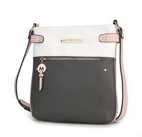 MFK Collection Camilla Crossbody Handbag by Mia K (Material: Vegan Leather, Color: Charcoal)